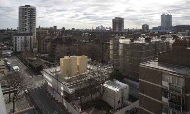 Humble beginnings: Stadthaus under construction. Photograph: Will Pryce.