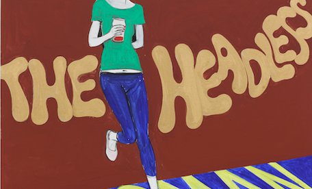 Detail from The Headless Woman pub sign by 