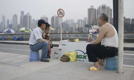 People overlook Chongqing, China