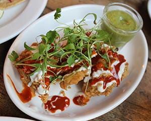 Chick'n wings. Photograph: Jade King