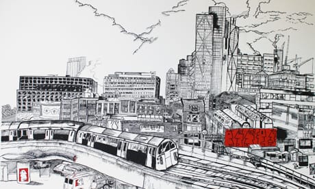 A detail from one of Mr Dolan's pieces, which he collaborated with Thierry Noir and ROA to produce