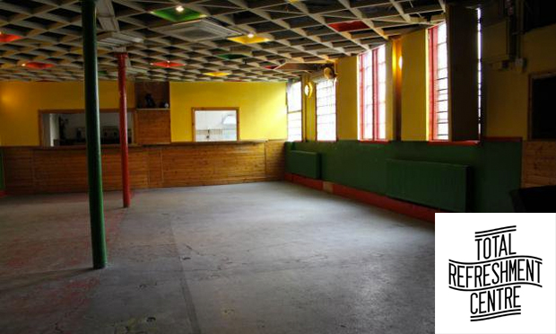 Empty: the main room at Total Refreshment Centre