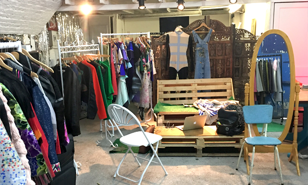 Wear the Work's premises may be shabby chic, but the clothes are very much haute couture