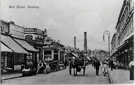 Well Street c1905. View north east from Cresset Road to Berger's Paint Factory