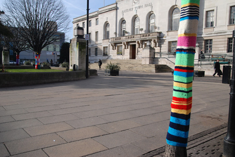 Yarn bomb Mare Street Hackney